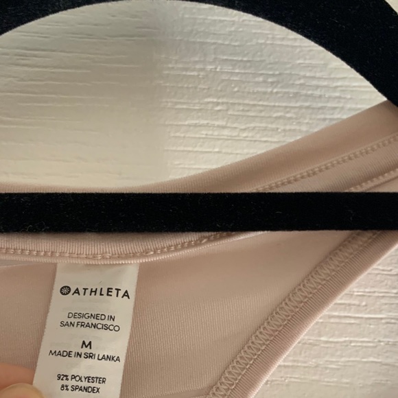 Athleta pink and sheer striped workout tank - Picture 5 of 5